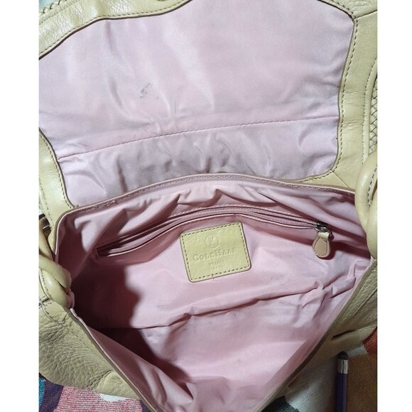 SOLD🔴🔴🔴🔴🔴🔴Leather Cole Haan Beige Neutral Color Minimalist  Shoulder  Bag - Picture 9 of 10